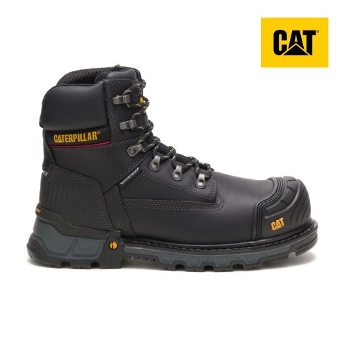 Caterpillar Excavator XL 6" Waterproof Composite Toe Werkschoenen Heren Zwart (XNUA.NL)